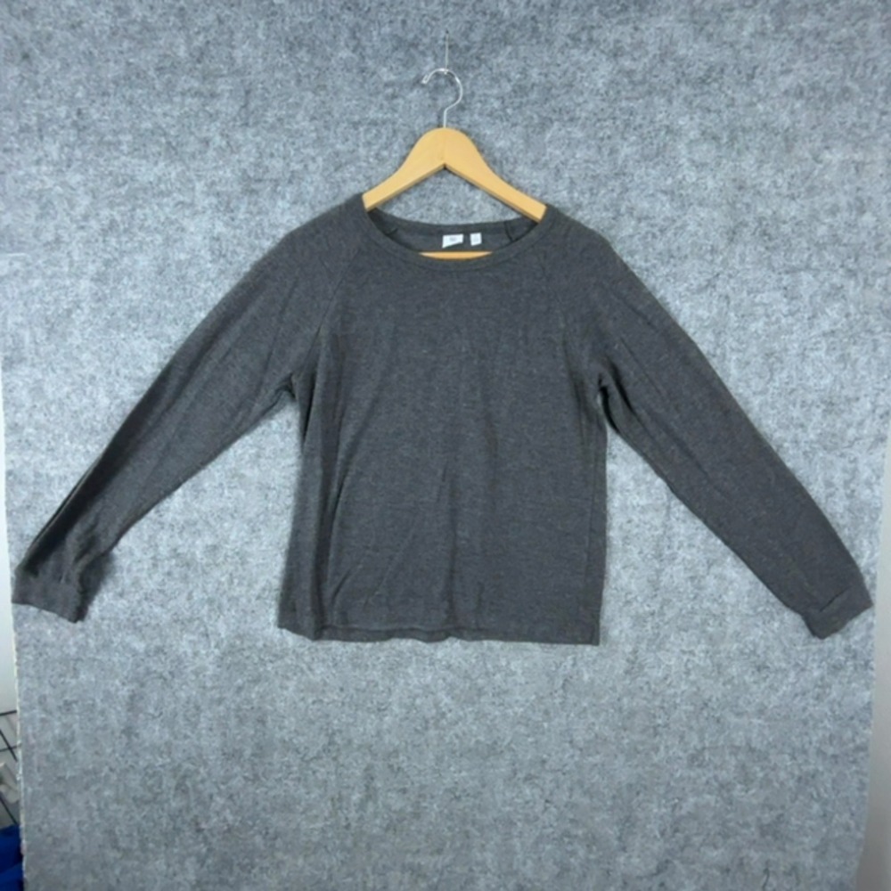 BP. Shirt Womens Medium Heather Charcoal Gray Raglan Sleeve Round Neck Pullover